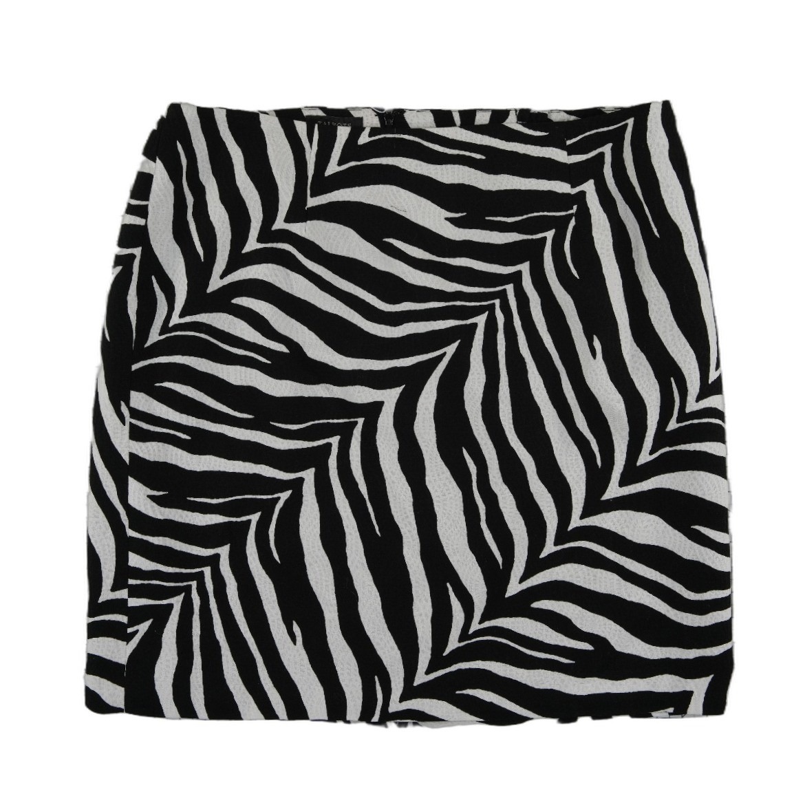 Talbots 100% Cotton Skirt Women's Size 20w Black White Zebra Print Lined